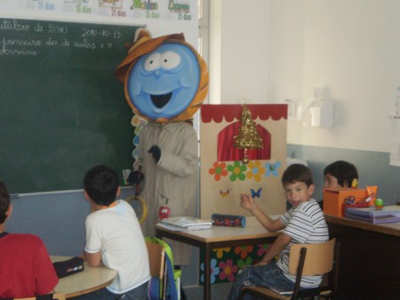 Visita do detective Lupinhas à escola